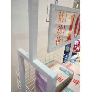 H1600mm Supermarket Promotional Merchandise Metal Display Rack
