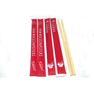 Quality Full Paper Wrapped Premium Disposable Bamboo Chopsticks Sleeved Seperated for sale