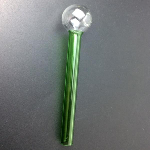 Borosilicate Glass Smoking Pipe / Smoking Oil Burner Pipes 10cm Round Shape
