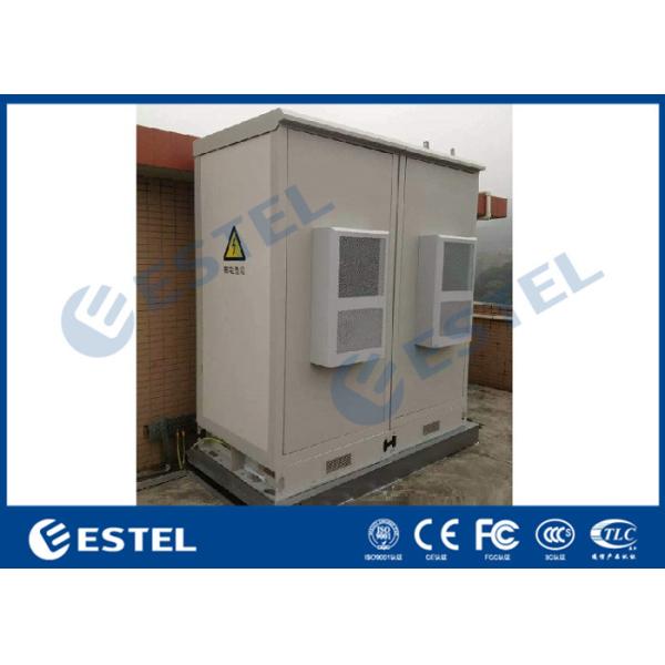 Two Compartment Base Station Cabinet Weatherproof IP55 With Aircon Cooling