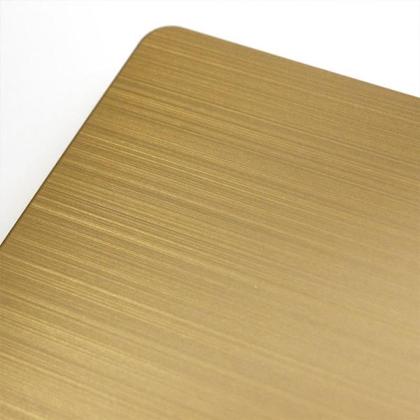 PVD Yellow Rose Four Feet Hairline Stainless Steel Sheet