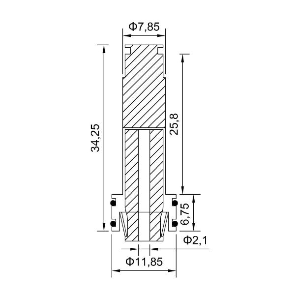 Dimension of BAPC207024001 Armature Assembly: