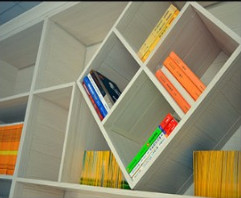 White Aluminium Fabrication Bookshelf Modern Bookshelf With glass