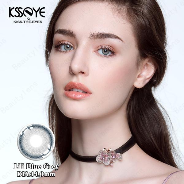 Buy KSSEYE Gray Eye Contact Lenses Power 0-6.00 Graded Yearly Use Contact Lens at wholesale prices