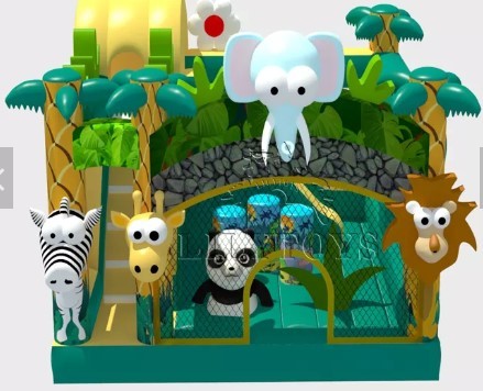 Buy Kids  Tarpaulin Inflatable Jumping House Bouncy Castle Combo With Slide at wholesale prices