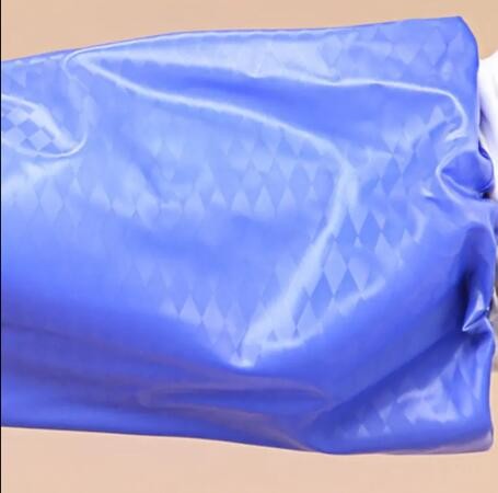 Heavy Duty Chemical Gloves Blue PVC Coated Gloves For Electrical