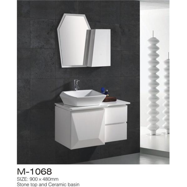 Buy Waterproof Bathroom Sinks And Vanities / Modern Bathroom Vanities MDF Material at wholesale prices