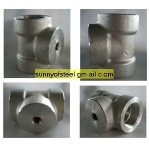 Quality duplex stainless ASTM A182 F50 threaded tee for sale
