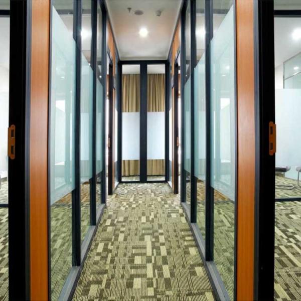 Buy Full Height Office Partition Walls Interior Thickness 12mm Glass Room Dividers at wholesale prices