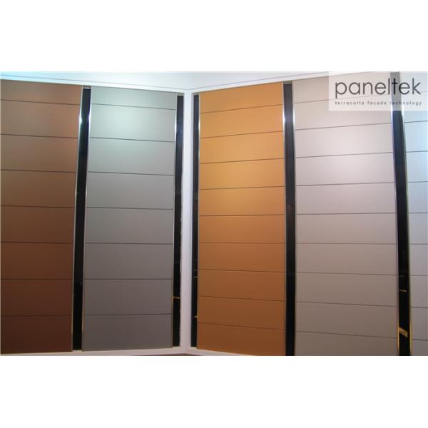 Buy Textured External Wall Cladding Terracotta Panel System 300 - 1500mm Length at wholesale prices