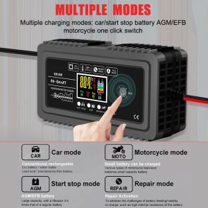 Intelligent Automatic Pulse Repair Lead Acid Battery Charger 90% Charging