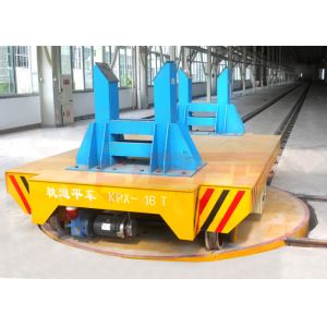 Rotating Industrial Electric Turntable , Flat Q235 Material Moving Carts
