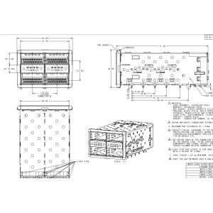 TE 2214574-4 QSFP+ Receptacle with Cage Ganged (2x2) Connector 152 (38 x 4)