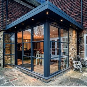 Retractable Aluminum Green House Roof For Super Wide Enclosure Glass House