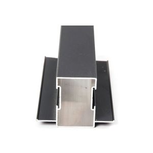 H Shape Anodized Bronze Black Sliding Window Aluminium Profile Customized