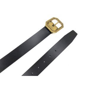 Vintage Pin Buckle Mens Casual Leather Belt Black For Formal Wear
