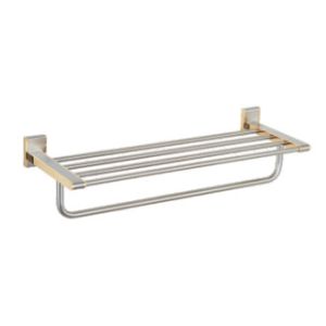 Quality Double Towel rack85211B-Square &amp;Brass&amp;Nickel Brush +Golden&amp; Bathroom Accessory&amp;fittings&amp;Sanitary Hardware for sale