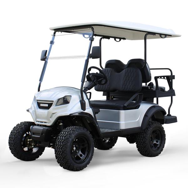 Electric Golf Cart 4 Seater With 48V5KW AC Motor And Aluminum Alloy Hub Curb