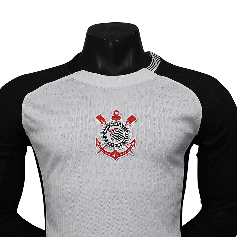 Corinthians 2025-2026 Away Long Sleeve Player Edition Jersey Supports Group