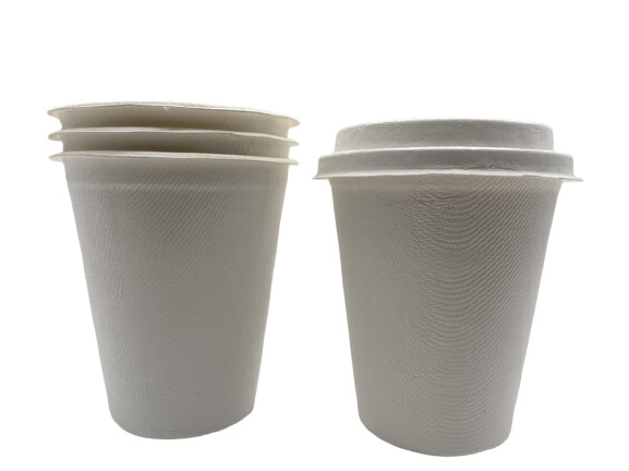 Buy Eco Friendly 12oz  90x97mm Biodegradable Cups And Lids at wholesale prices