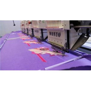 6 Head Flat Computerized T-Shirt Sewing Embroidery Machine