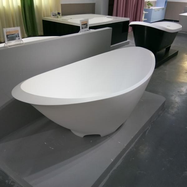 Buy Modern Luxury Stone Freestanding Tub Smooth Stand Alone Soaking Tub at wholesale prices