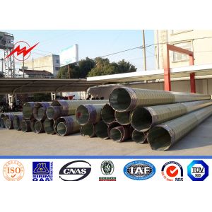 OEM Round Steel Utility Pole 15m 20kn Steel Transmission Poles