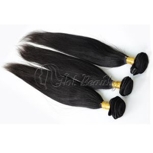 24'' Silky Straight 5A Virgin Brazilian Hair Natural Black Color No Tangle