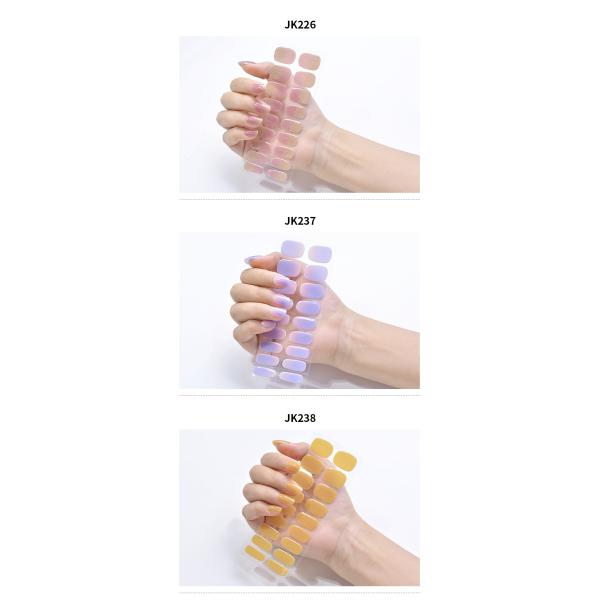 2023 Hot Selling OEM Private Label Gel Nail Sticker Art Design Semi-cured Uv Gel Nail Art Polish Wrap Strips With Lamp