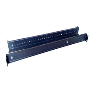 1U Adjustable 4-Post Rack Mount Server Shelf Rails Full Depth Set Black