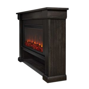 Electric Fireplace Cabinet with Firewood Storage and 100 BTU Heat Output Remote