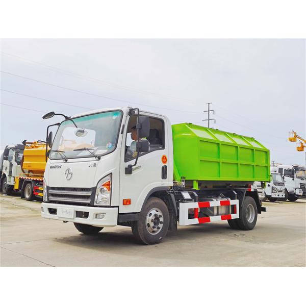 Customized Hook Lift Waste Compactor Truck 4x2 With 7CBM 9 CBM Garbage Boxes