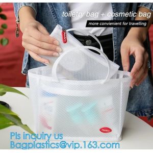 polyester outdoor tote beach mesh bag for women/fashion nylon mesh shopping