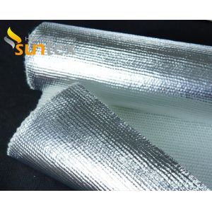 Heat Reflective 0.4mm 550C Aluminum Coated Fiberglass Fabric Insulation