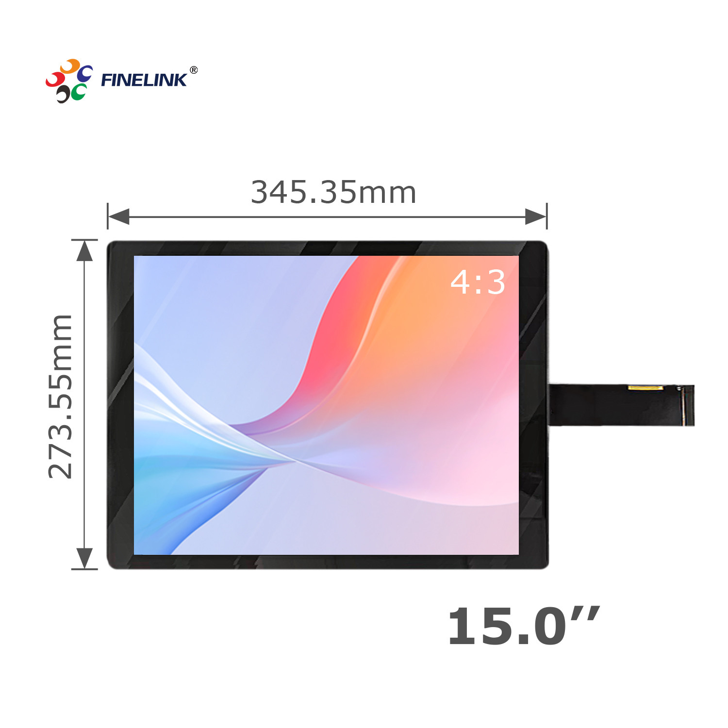 Custom 15 inch High Brightness Projected Capacitive Touch Screen Panel for