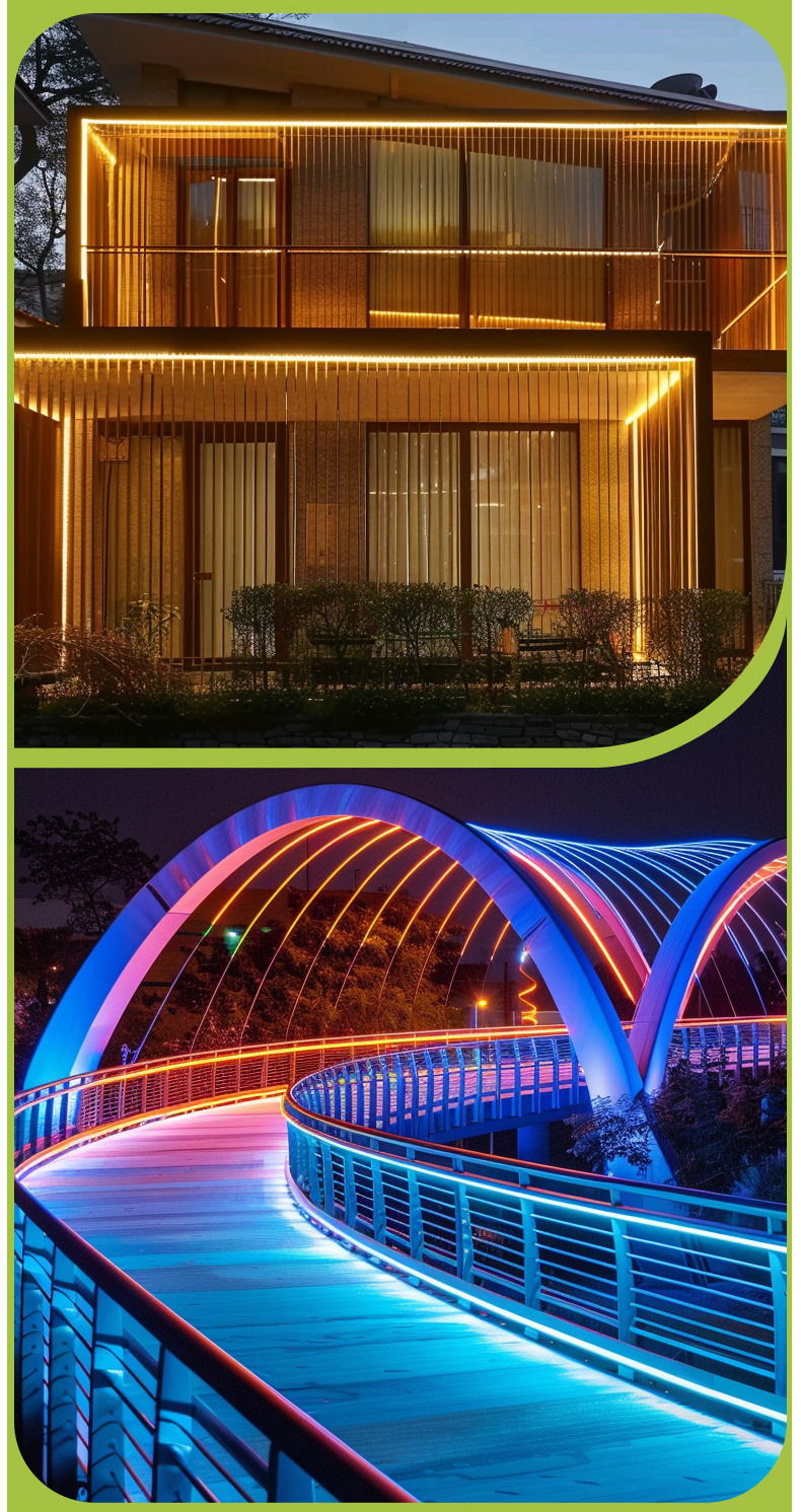 Flexible Solar Strip Light with 8-10 Hours Working Time 15 Lights IP65