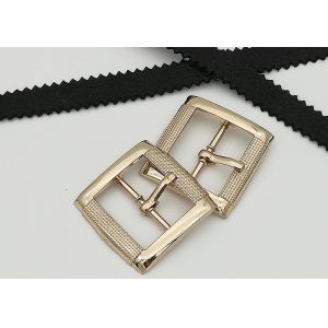 Rectangle Metal Shoe Buckles Single Prong Pin Structure Exquisite / Elegant