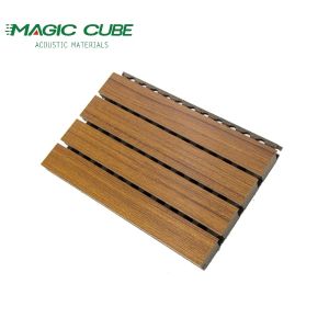 Most Popular Fireproof 3D Model Design grooved acoustic panels with competitive