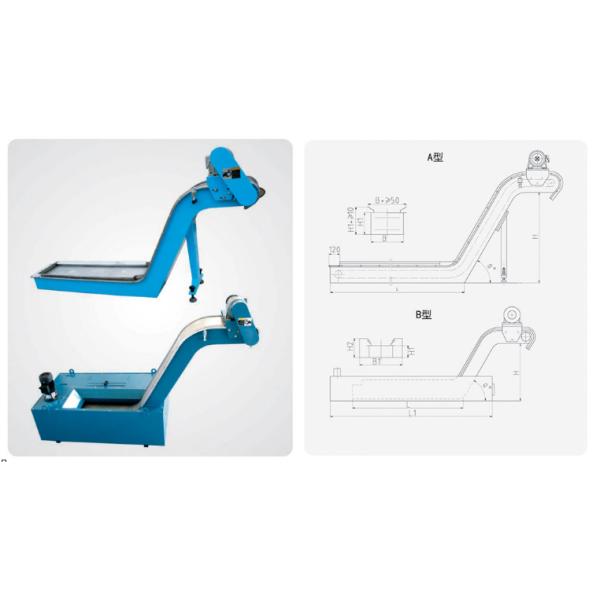 Magnetic Type Metal Chip Conveyor Debris Removal Unit Long Working Life
