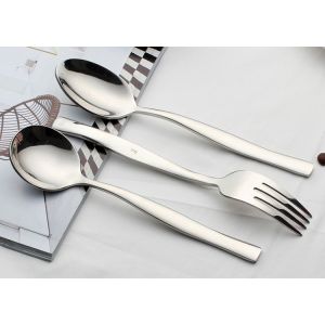 Glossy 25Pcs Stainless Steel Cutlery Flatware Set For Restaurant
