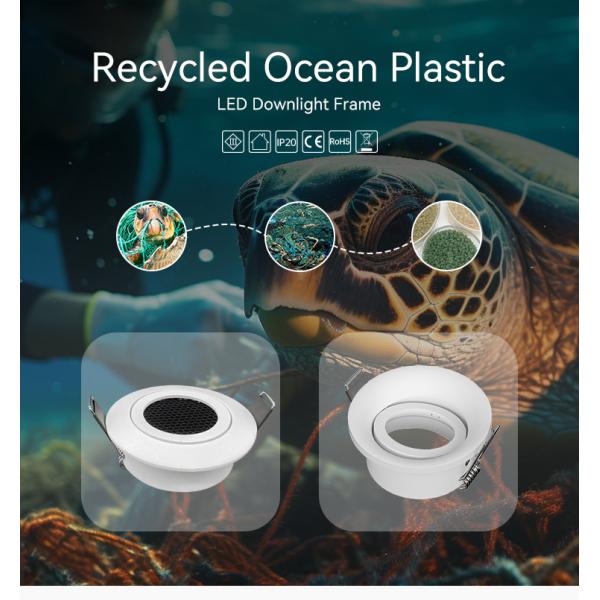 Recycling Ocean Downlight Frames Plastic Tilted Angle Downlight Enclosure Hole 68mm