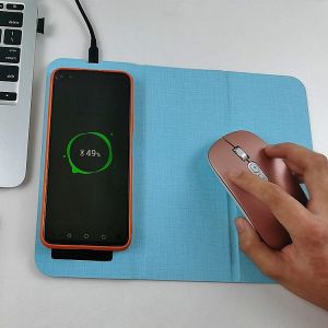 Portable FCC Foldable Wireless Charging Mouse Pad Magnetic Suction