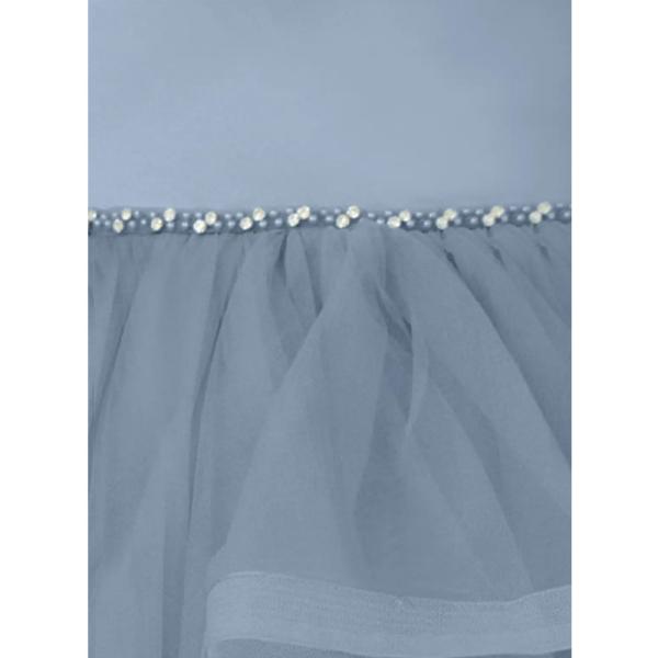 Beautiful Girl Kids Dress Blue Tulle OEM ODM Baby Flower Girl Dresses Sleeveless Round Neckline Ruffles Ball Gown Wholes