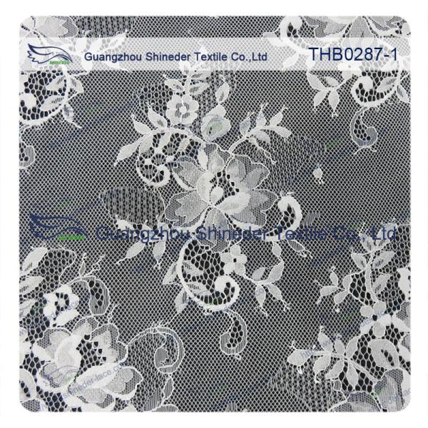 Light Two-tones Colors Polyester & Nylon Chantilly Lace for Wedding & garment dress