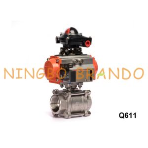 Quality Pneumatic Actuated Ball Valve With Solenoid Valve Limit Switch for sale