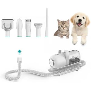 5 In 1 Rechargeable Electric Pet Grooming Kit with Nail Grinder and Dust Bag 1L
