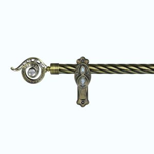 China The Torch Shape Finial Custom Curtain Rod Accessories Thickness 0.5mm Single Bracket 28mm Diameter on sale