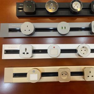 Electrical Outlet Connection Power Socket with Data Grommet Track Management