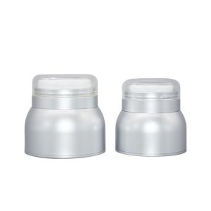 30ml 50ml Matte Silver Airless Cream Jar Cosmetic Containers