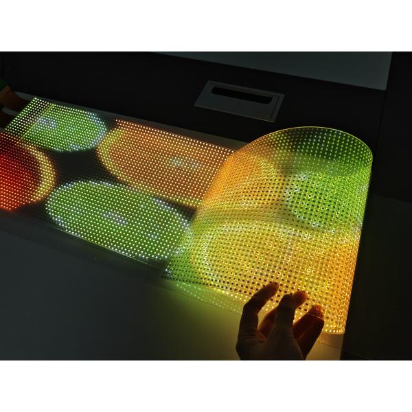RGBW P6 DC5V Flexible Transparent LED Film Display Screen For Shopping Mall